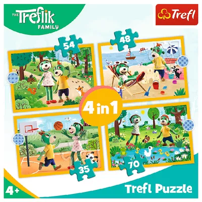 TREFL 34623 Puzzle 4w1 Trefliki Na Wakacjach