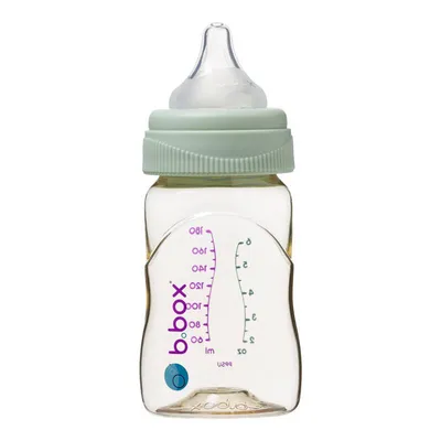 B.BOX BB00752 Butelka Ze Smoczkiem Do Karmienia Niemowląt Wykonana Z PPSU 180 ml Szałwia