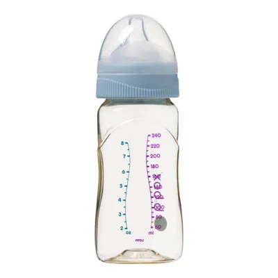 B.BOX BB00753 Butelka Ze Smoczkiem Do Karmienia Niemowląt Wykonana Z PPSU 240 ml Błękit
