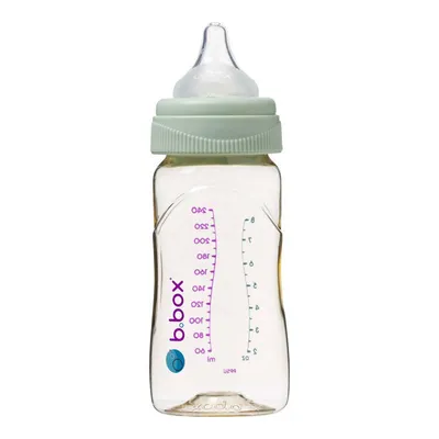 B.BOX BB00755 Butelka Ze Smoczkiem Do Karmienia Niemowląt Wykonana Z PPSU 240 ml Szałwia