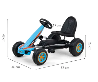 MILLY MALLY 3127 Gokart Na Pedały Viper Blue