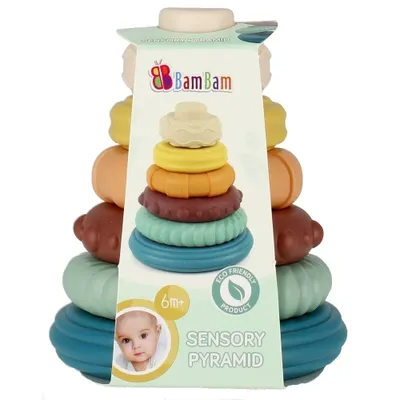 BAM BAM 500692 Piramidka Edukacyjna Pastel