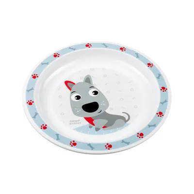 CANPOL 4/411 Talerzyk Plastikowy Animals - Niebieski