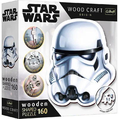 TREFL 20188 Puzzle Drewniane Star Wars 160 Hełm Szturmowca