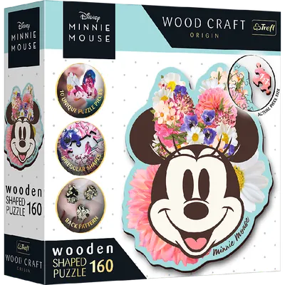 TREFL 20193 Puzzle Drewniane Myszka Minnie 160 Stylowa Myszka Minnie