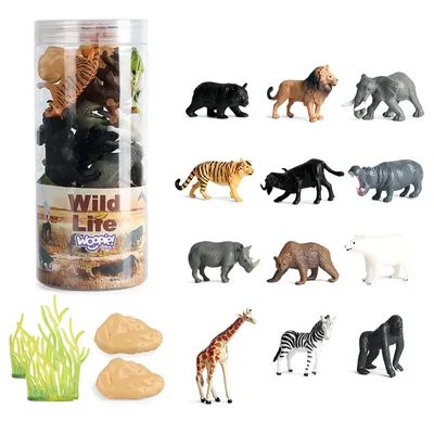 WOOPIE 47078 Zestaw Figurek 16szt Dzikie Zwierzęta