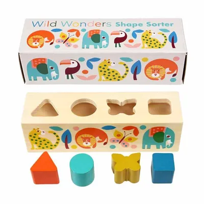 REX LONDON 29428 Drewniany Sorter Dzikie Zwierzęta