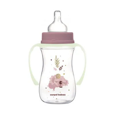 CANPOL 35/237 Butelka Antykolkowa 240ml EasyStart Sleepy Koala - Różowa