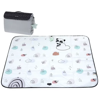 TINY LOVE TL12086000 Mata Edukacyjna / Podróżna XL DECOR Czarno/Biała