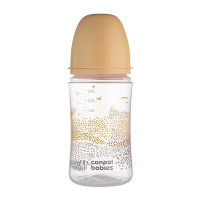 CANPOL 35/243 Butelka Antykolkowa EasyStart 240ml MOUNTAINS Beige