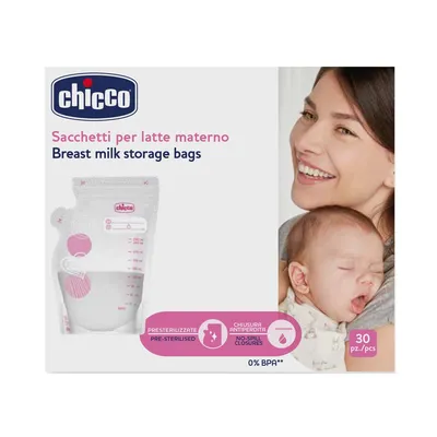 CHICCO 00002257300000 Torebki Do Przechowywania Mleka 30 szt