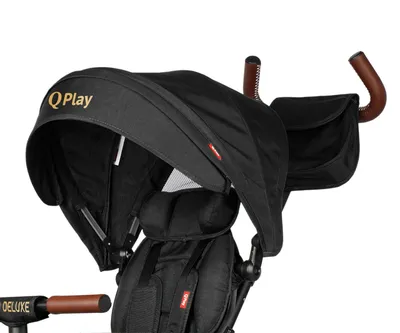 MILLY MALLY 5680 Qplay Rowerek Trójkołowy Rito Deluxe Rubber Black