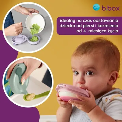 B.BOX BB100108 Fill+feed Silikonowa Miseczka Z Pokrywką Do Karmienia Błękit