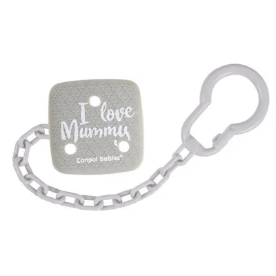 CANPOL 2/434 Łańcuszek Do Smoczka Love Mummy - Szary