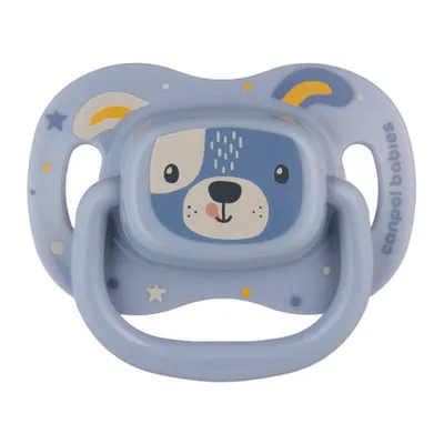 CANPOL 34/925 Smoczek Uspokajający Silikonowy 6-18 m Symetryczny Cute Animals - Niebieski
