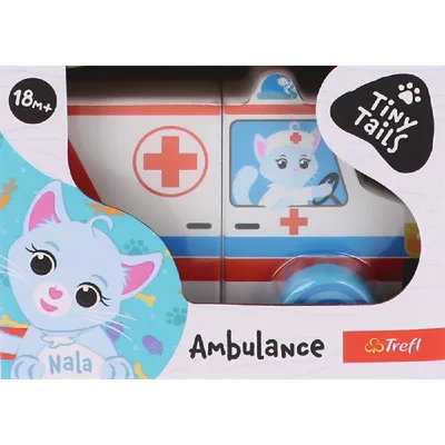TREFL 61787 Zabawka Drewniana Magnetic Wehicle - Ambulance Tiny Tails