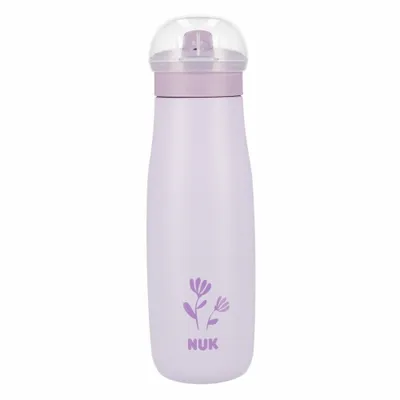 NUK 225329 Kubek Ze Stali Nierdzewnej 500ml Mini +12M Kwiat