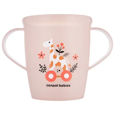 CANPOL 2/101 Kubek Otwarty Z Uchwytami 250 ml TOYS Koralowy