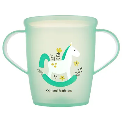 CANPOL 2/101 Kubek Otwarty Z Uchwytami 250 ml TOYS - Zielony