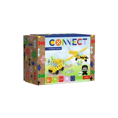 TREFL 61969 Klocki Connect 2w1 - Awionetka / JEEP