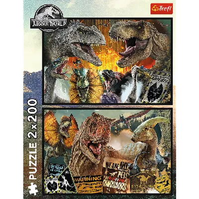 TREFL 13316 Puzzle 2x200 Prehistoryczny Świat