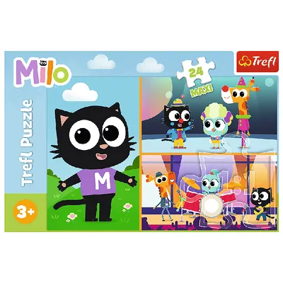 TREFL 14371 Puzzle 24 MAXI Przygody Małego Kotka Milo