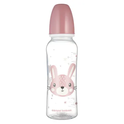 CANPOL 11/841 Butelka Standardowa 250ml CUTE ANIMALS - Różowa