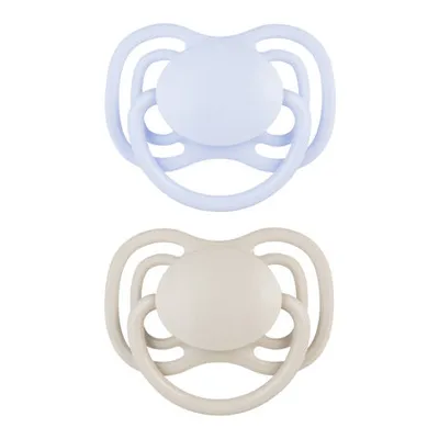 CANPOL 23/225 Smoczek Uspokajający Silikonowy Symetryczny 0-6M Dental Air 2szt. - Niebieski