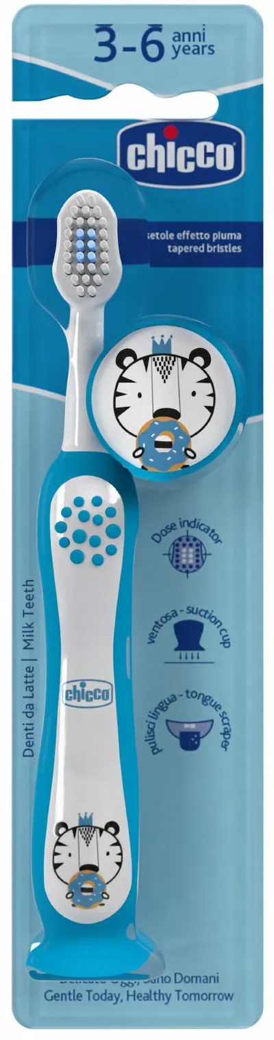 CHICCO 00012083110000 Szczoteczka Do Mycia Zębów Tygrysek 3-6L