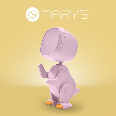 MARY'S MW61057 Budzik Robo Dino - Różowy