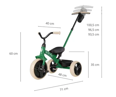 MILLY MALLY Qplay Rowerek Trójkołowy Elite Pro Green