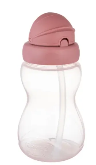 CANPOL 56/109_PIN2 Bidon Ze Składaną Rurką Silikonową 270 ml - Różowy