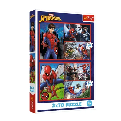TREFL 34443 Puzzle 2x70 Pajęcze Historie / DISNEY MARVEL Spiderman