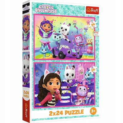 TREFL 34433 Puzzle 2x24 Zabawy Z Gabby