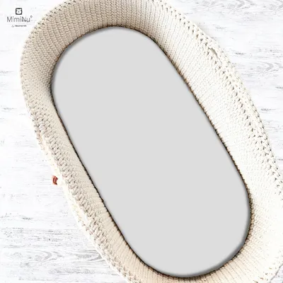 KIECZMERSKI Prześcieradło Jersey Do Wózka / Gondolki Z Gumką 80x35 Szare