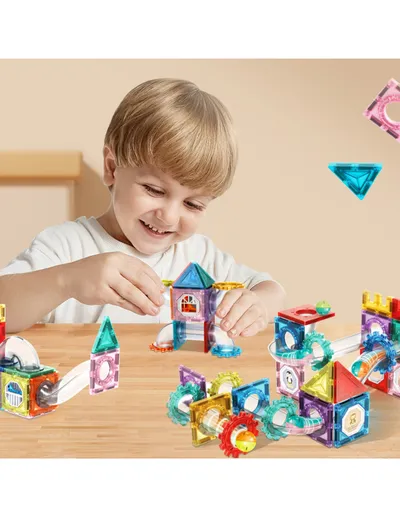 WOOPIE 54955 Klocki Magnetyczne Tor Kulkowy 126 el