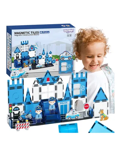 WOOPIE 55006 Klocki Magnetyczne Policja 42 el