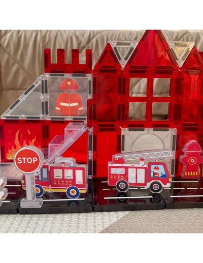 WOOPIE 55013 Klocki Magnetyczne Straż Pożarna 48 el