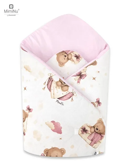 KIECZMERSKI Rożek Usztywniony 75x75 cm MIMINU DESIGN Misiowe Sny Róż Bawełna 100%