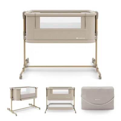 KINDERKRAFT Łóżeczko Dostawne NESTEE GROW 2 Beige Wood