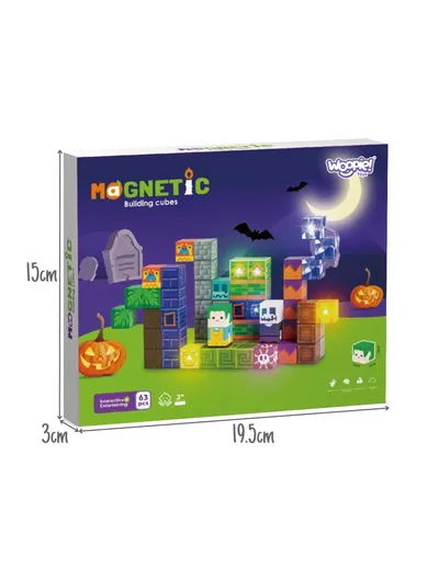 WOOPIE 58878 Klocki Magnetyczne Świecące Halloween 63