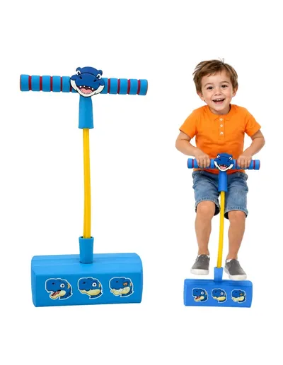 WOOPIE 100437 Piankowy Skoczek Pogo Dinozaur - Niebieski