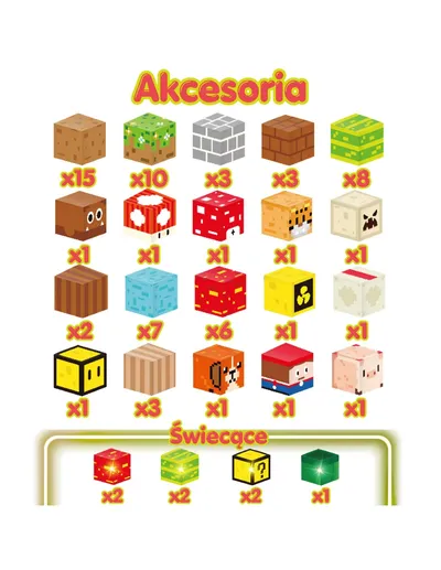 WOOPIE 58922 Magnetyczne Pixele Konstrukcyjne Las 75 el