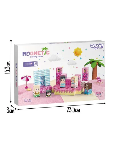 WOOPIE 58977 Klocki Magnetyczne Sześciany Pixele 9 el
