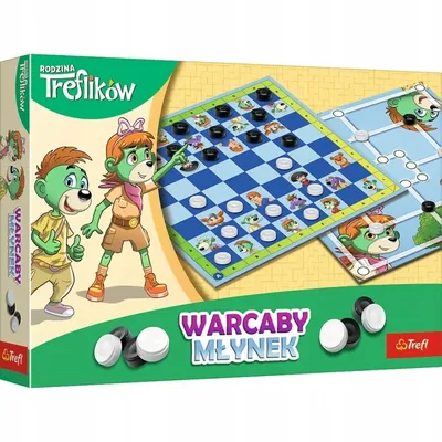 TREFL 02658 Gra Warcaby I Młynek Rodzina Treflików