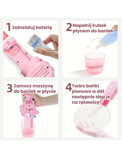 WOOPIE 59059 Maszynka Do Baniek Z Dymem Jednorożec