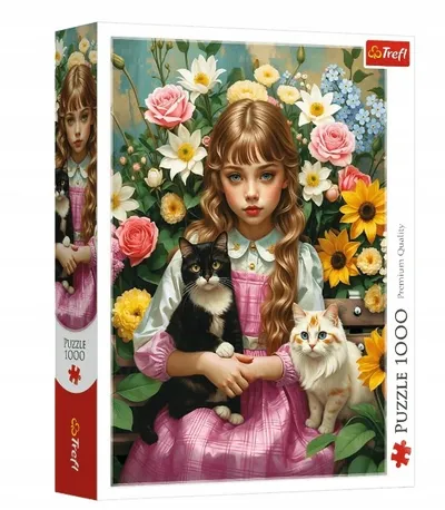 TREFL 10976 Puzzle 1000 Dziewczynka Z Kotami