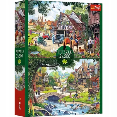 TREFL 37494 Puzzle 2x500 Sielankowe Życie