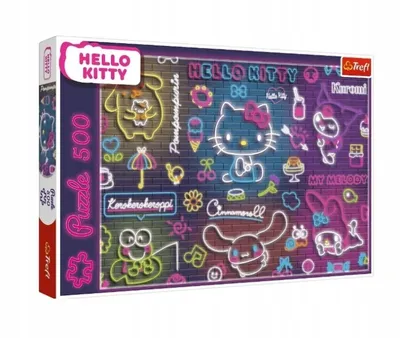 TREFL 37523 Puzzle 500 Neon Hello Kitty