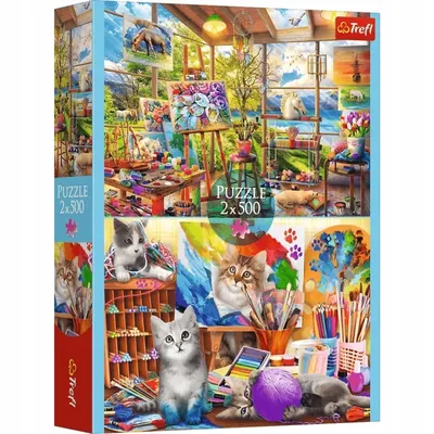 TREFL 37530 Puzzle 2x500 Sztuka Malowania
